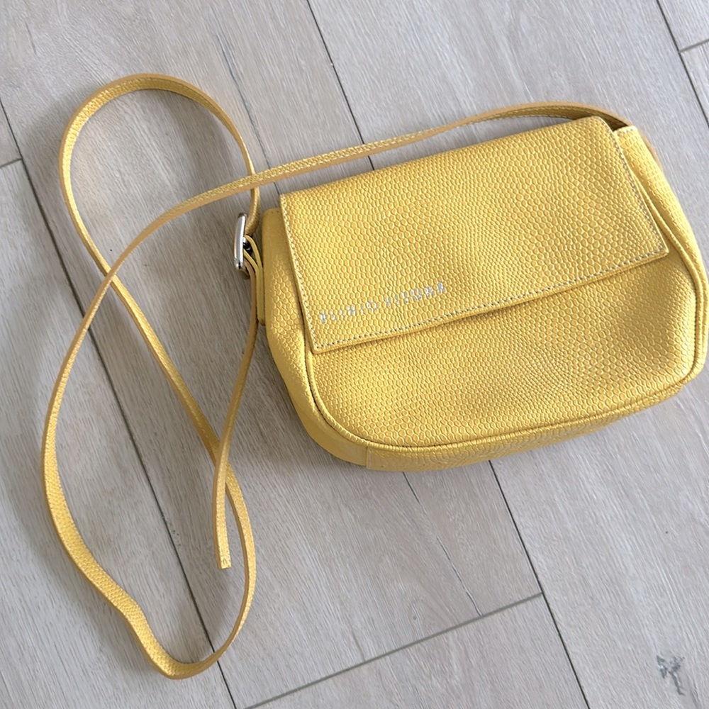 yellow , Genuine leather